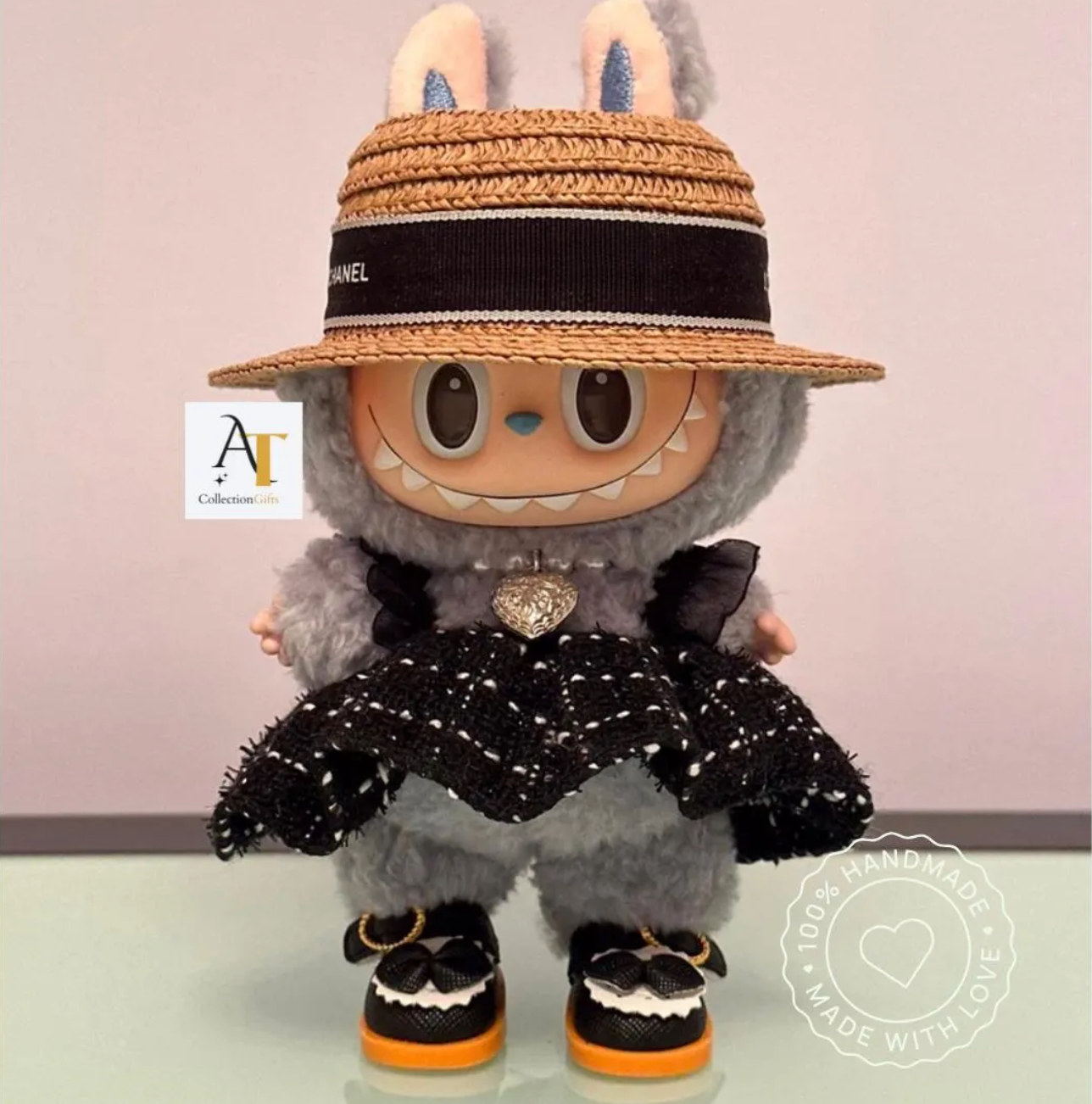 Labubu Doll Shoes - Stylish White and Black Colors for 17cm Dolls