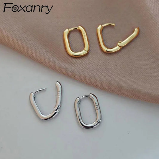 Prevent Allergy Silver Color Stud Earrings France Fashion Vintage Handmade U-Shape Circle Bride Jewelry Gifts