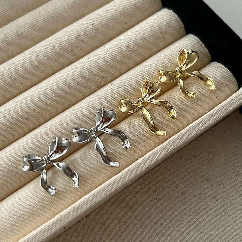 Design Sweet and Cool Style Bow Knot Earrings Women's Simple Elegant Jewelry Gifts