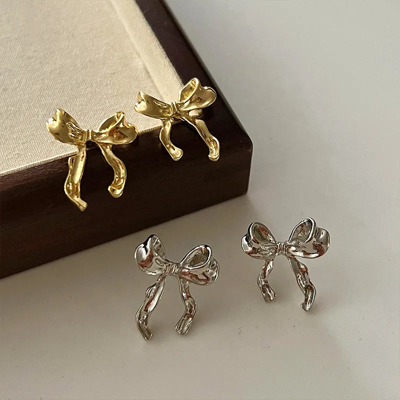 Design Sweet and Cool Style Bow Knot Earrings Women's Simple Elegant Jewelry Gifts